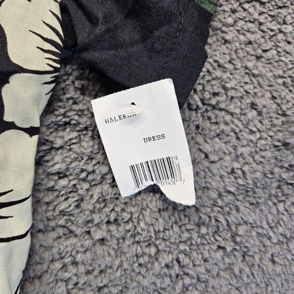 Hawaiian Reserve‎ Collection Dress Womens Medium Black Floral Short Sleeve - Picture 5 of 11